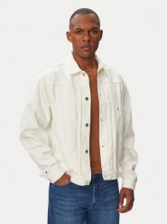 Tommy Hilfiger Kurtka jeansowa MW0MW45096 Biały Regular Fit. Białe kurtki męskie Tommy Hilfiger, m, bez wzorów, z bawełny, bez kaptura. Za 569.99 zł.