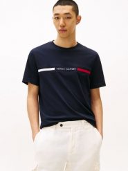 Tommy Hilfiger Koszulka Mężczyźni Bawełna niebieski, XXL. Niebieskie koszulki sportowe męskie Tommy Hilfiger, m, bez wzorów, z bawełny, bez kołnierzyka, bez ramiączek. Za 209.95 zł.