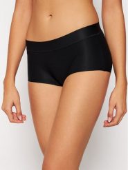 Chantelle Bokserki Soft Stretch C10640 Czarny. Czarne bokserki damskie Chantelle, bez wzorów, z syntetyku. Za 69.99 zł.