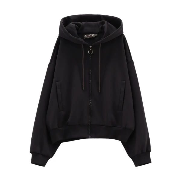 Bluza modalowa damska CMP. Czarne bluzy damskie CMP, l, bez wzorów, z materiału, bez kaptura. Za 342.50 zł.
