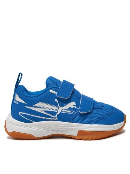 Puma Buty halowe Varion II V Jr 108106 03 Niebieski. Niebieskie buty sportowe chłopięce Puma, bez wzorów, z materiału, bez zapięcia. Za 129.99 zł.