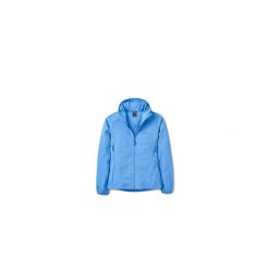 Kurtka softshell damska Borealis Hoody Women. Niebieskie kurtki sportowe damskie RAB, bez wzorów, z softshellu, z kapturem, trekkingowe. Za 539.99 zł.