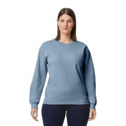 Bluza Polarowa Unisex Dla Dorosłych Softstyle O Średniej Gramaturze. Niebieskie bluzy męskie Gildan, m, bez wzorów, z polaru, bez kaptura. Za 87.99 zł.