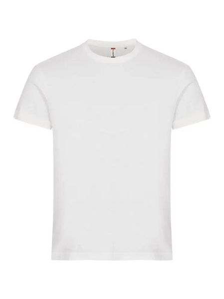 Clique Basic-T T‑shirt męska bawełniana, dopasowany krój – Offwhite. Białe t-shirty męskie CLIQUE, m, bez wzorów, z bawełny, bez kołnierzyka. Za 81.37 zł.