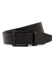 BOSS Skórzany pasek męski Mężczyźni skóra czarny jednolity, 85. Czarne paski damskie Boss, bez wzorów, ze skóry, eleganckie. Za 279.95 zł.