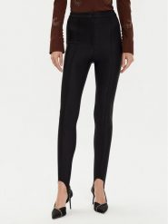 PINKO Spodnie materiałowe 104382 A27Z Czarny Regular Fit. Czarne spodnie materiałowe damskie Pinko, bez wzorów, z materiału. Za 599.99 zł.