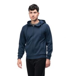 Męska Bluza Z Kapturem Misini Full Zip. Niebieskie bluzy męskie MARTES ESSENTIALS, m, bez wzorów, z bawełny, z kapturem. Za 113.99 zł.