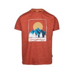T-Shirt Męski Idukki. Brązowe koszulki sportowe męskie Trespass, l, bez wzorów, sportowe, bez kołnierzyka. Za 64.99 zł.