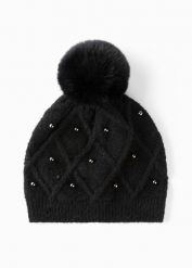 Czapka. Czarne czapki i kapelusze damskie bonprix, bez wzorów, eleganckie. Za 59.99 zł.