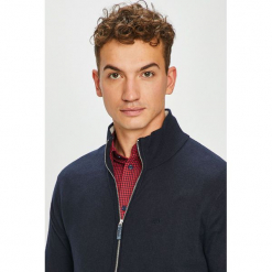 Armani Exchange - Kardigan. Niebieskie kardigany męskie Armani Exchange, m, bez wzorów, z bawełny. W wyprzedaży za 379.90 zł.