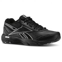 Buty do chodzenia damskie Reebok Daily Cushion. Czarne obuwie sportowe damskie Reebok, bez wzorów, z materiału, trekkingowe. Za 227.00 zł.