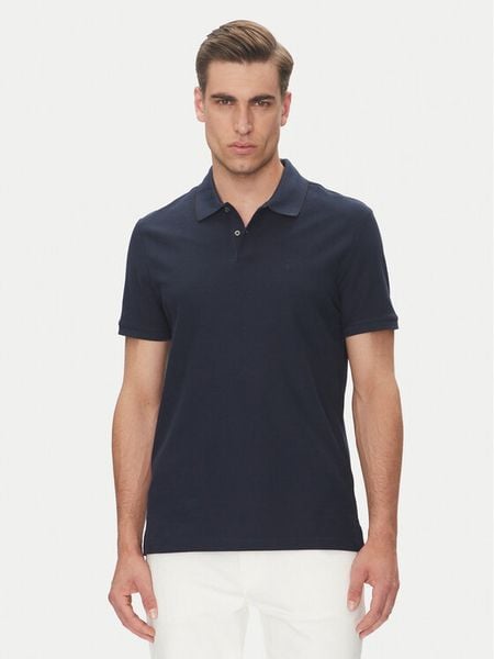 Calvin Klein Polo LV04LC239G Granatowy Regular Fit. Niebieskie koszulki polo męskie Calvin Klein, m, bez wzorów, z bawełny, bez ramiączek. Za 259.99 zł.