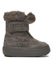Moon Boot Śniegowce Junior Park Dtrap Boot Suede 80D3440040 Szary. Szare buty zimowe dziewczęce Moon Boot, ze skóry, bez zapięcia. Za 759.99 zł.
