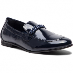 Lordsy TOMMY HILFIGER - Rubberized Chain Loafer FW0FW03763 Tommy Navy 406. Mokasyny damskie marki Tommy Hilfiger. Za 599.00 zł.