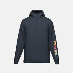 RALLY Męska Bluza z Pełnym Zamkiem. Niebieskie bluzy męskie Head, m, bez wzorów, z bawełny, bez kaptura. Za 300.00 zł.