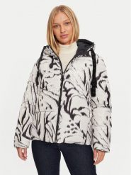 Guess Kurtka puchowa Emelie W4BL38 WGK12 Czarny Regular Fit. Czarne kurtki damskie Guess, xl, z aplikacjami, z puchu, bez kaptura. Za 569.99 zł.