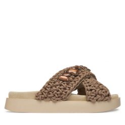 Klapki Inuikii. Brązowe klapki damskie Inuikii, bez wzorów, bez obcasa. Za 899.99 zł.