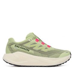 Buty do biegania Salomon. Zielone obuwie sportowe damskie Salomon, bez wzorów, do biegania. Za 599.99 zł.