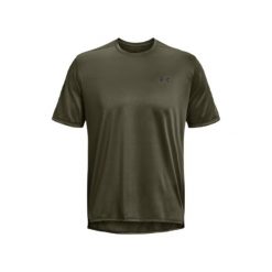Koszulka treningowa męska Under Armour Tech Vent marine od green/ultimate black. Zielone koszulki sportowe męskie Under Armour, m, bez wzorów, bez kołnierzyka, bez ramiączek, do biegania. Za 109.99 zł.
