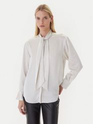 Calvin Klein Bluzka LV044D125G Beżowy Regular Fit. Brązowe bluzki damskie Calvin Klein, xs, bez wzorów, z syntetyku, bez kołnierzyka, bez ramiączek. Za 469.99 zł.