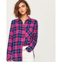 Koszula w kratę - Różowy. Czerwone koszule damskie Reserved. Za 49.99 zł.
