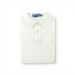 Second life - Polo Ralph Lauren koszulka męska z krótkim rękawem - Stan dobry. Białe koszulki polo męskie Ralph Lauren, l, bez wzorów, z jeansu, eleganckie, bez ramiączek. Za 106.46 zł.