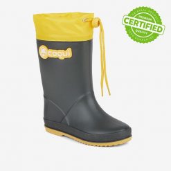 Dziecięce kalosze Coqui. Czarne kalosze chłopięce 909, bez wzorów. Za 138.99 zł.