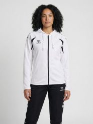 Damska bluza dresowa z kapturem Hummel Core 2.0. Białe bluzy damskie Hummel, xs, bez wzorów, z dresówki, z kapturem. Za 266.00 zł.