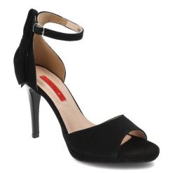 Czarne Sandały Libero Eleganckie Skórzane Buty. Czarne klapki damskie Libero, bez wzorów, eleganckie, bez obcasa, na obcasie. Za 269.00 zł.