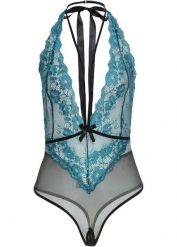 Body ze stringami ouvert. Czarne body damskie bonprix, bez wzorów, z koronki. Za 94.99 zł.