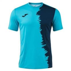 Koszulka treningowa męska Joma Pichasio. Niebieskie koszulki sportowe męskie Joma, l, bez wzorów, z materiału, bez kołnierzyka, bez ramiączek, na fitness i siłownię. Za 229.00 zł.