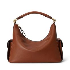 Torebka LAUREN RALPH LAUREN. Brązowe torebki do ręki damskie Lauren Ralph Lauren, bez wzorów, klasyczne, bez dodatków. Za 1,699.00 zł.