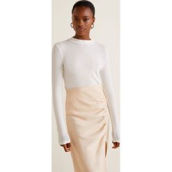 Mango - Bluzka Lilo. Szare bluzki damskie Mango, z dzianiny, eleganckie, z golfem. Za 69.90 zł.
