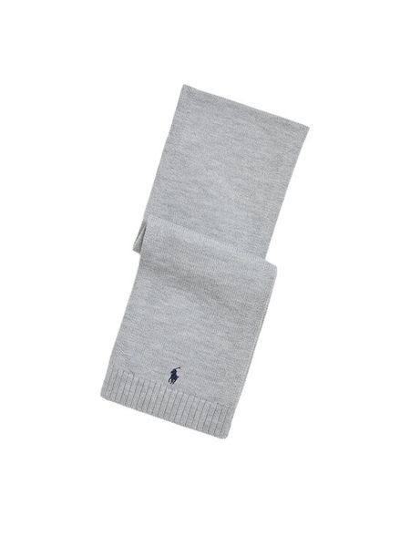 Polo Ralph Lauren Szalik 323953205002 Szary. Szare szaliki dla dzieci Polo Ralph Lauren, bez wzorów, z wełny. Za 279.99 zł.