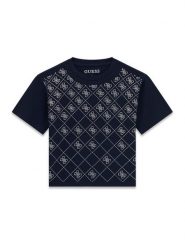 Guess T-Shirt J6GI05 K6YW4 Granatowy Boxy Fit. Niebieskie t-shirty i topy dla dziewczynek Guess, z aplikacjami, z bawełny, bez ramiączek. Za 114.99 zł.
