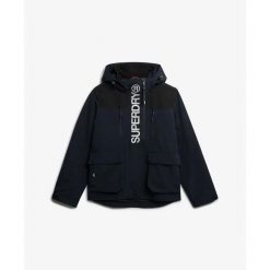 Damska wiatrówka Superdry. Czarne kurtki damskie Superdry., bez wzorów, bez kaptura. Za 550.00 zł.