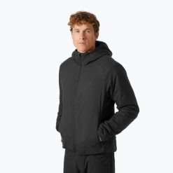Kurtka puchowa męska Helly Hansen Verglas Hooded Insulator. Czarne kurtki męskie Helly Hansen, m, bez wzorów, z puchu, trekkingowe. Za 629.99 zł.