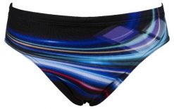 Kąpielówki slipy męskie na basen Arena Flashing Lights Brief. Czarne kąpielówki męskie Arena, l, bez wzorów, z elastanu, na fitness i siłownię. Za 41.98 zł.