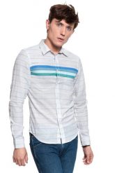 KOSZULA WRANGLER LS 1 PKT SHIRT BEIGE MELANGE W5F11SXA9 112130111. Brązowe koszule męskie Wrangler, m, bez wzorów, z materiału, bez kołnierzyka, bez ramiączek. W wyprzedaży za 59.99 zł.