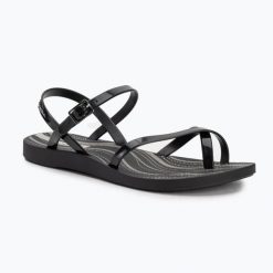 Sandały damskie Ipanema Fashion VII. Czarne sandały damskie Ipanema, bez wzorów, z materiału, bez obcasa, bez zapięcia. Za 99.99 zł.