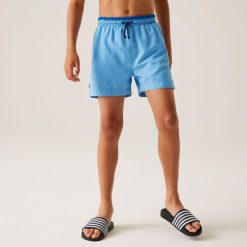 Skander III dziecięce szorty kąpielowe. Niebieskie kąpielówki dla chłopców Regatta, bez wzorów, z mikrofibry, eleganckie. Za 146.00 zł.