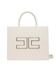 Elisabetta Franchi Torebka BS-32A-56E2-V420 Biały. Białe torebki do ręki damskie Elisabetta Franchi, bez wzorów, ze skóry, bez dodatków. Za 1,819.00 zł.