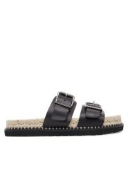 Castañer Espadryle Ter/261 025673 Czarny. Czarne espadryle damskie Castañer, bez wzorów, ze skóry, bez obcasa, bez zapięcia. Za 549.99 zł.