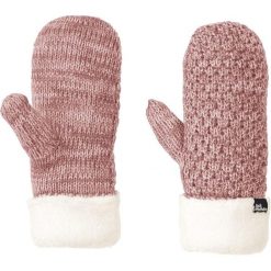 Rękawiczki turystyczne zimowe damskie Jack Wolfskin Highloft Knit Mitten. Czerwone rękawiczki damskie Jack Wolfskin, na zimę, bez wzorów, z poliesteru, sportowe. Za 108.64 zł.