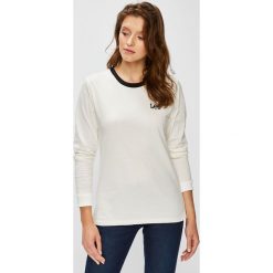 Lee - Bluzka. Szare bluzki damskie Lee, z nadrukiem, z bawełny, casualowe, z okrągłym kołnierzem. Za 149.90 zł.