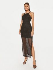 Guess Sukienka letnia W4YK50 Z37G0 Czarny Bodycon Fit. Czarne sukienki damskie Guess, na lato, xxl, z aplikacjami, z syntetyku, bez kołnierzyka, bez ramiączek, bodycon. Za 529.99 zł.