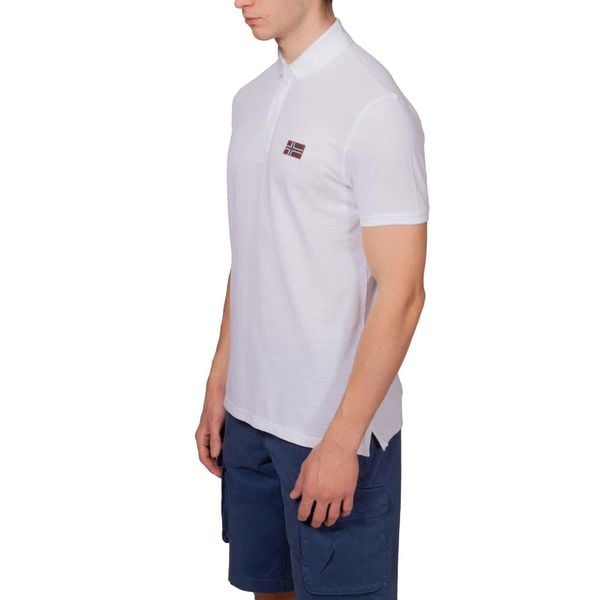 Koszulka polo męska Napapijri Ebea 2. Białe koszulki polo męskie Napapijri, l, bez wzorów, bez ramiączek. Za 229.99 zł.