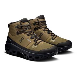 Buty turystyczne męskie On Running Cloudrock Mid WP. Zielone trekkingi męskie On, trekkingowe. Za 919.00 zł.