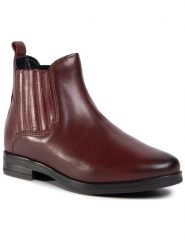 Lasocki Sztyblety OCE-NELA-01 Bordowy. Czerwone botki damskie Lasocki, ze skóry, bez obcasa, na płaskiej podeszwie, bez zapięcia. Za 102.99 zł.