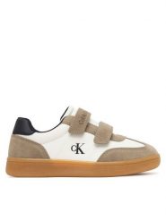 Calvin Klein Sneakersy Low Cut Velcro Sneaker V1X9-83443-0318 S Beżowy. Brązowe trampki i tenisówki chłopięce Calvin Klein, bez wzorów, ze skóry, bez zapięcia. Za 359.99 zł.